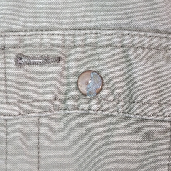 Gap Vintage Y2K Workwear Corduroy Collar Button Zip Up Coat Jacket S - Picture 12 of 15